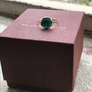 Melissa Joy Manning 14K Gold Natural Emerald Ring